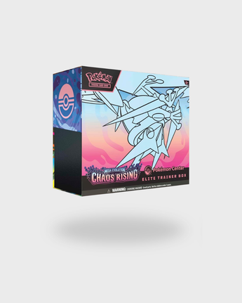 Pokémon TCG Mega Evolution—Chaos Rising Pokémon Center Elite Trainer Box en inglés con once sobres y dos promociones de Fennekin